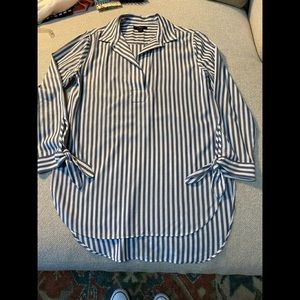 JCrew Stripped Popover Blouse Size XXS